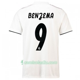 Camisolas de Futebol Real Madrid Benzema 9 Equipamento Principal 2018/19 Manga Curta